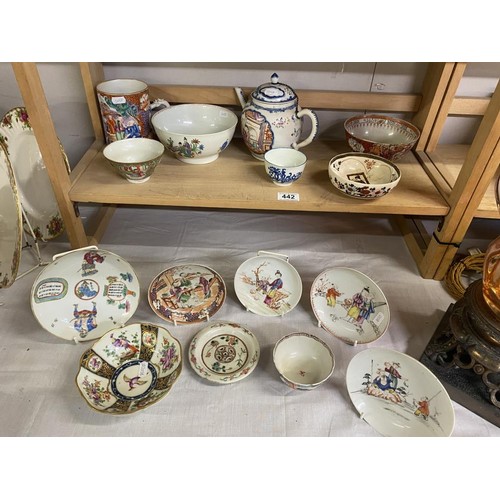 442 - A quantity of early orientcal ceramic dishes etc