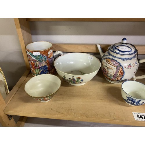 442 - A quantity of early orientcal ceramic dishes etc