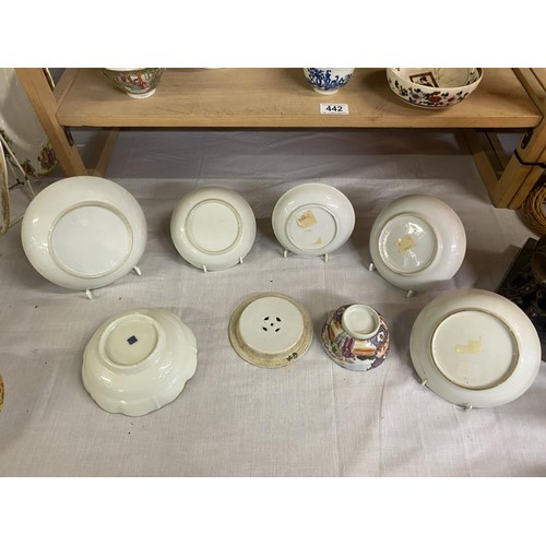 442 - A quantity of early orientcal ceramic dishes etc