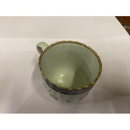 725 - A circa 1780 early Worcester porcelain fluted coffee cup, A lovely first period Worcester fluted por... 