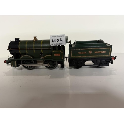 840H - A Hornby 0 Gauge 3 rail Great Western Locomotive and Tender