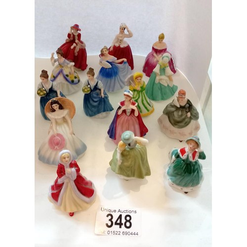 348 - 15 Royal Doulton small figurines