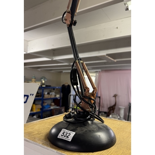 532 - A copper coloured Anglepoise lamp