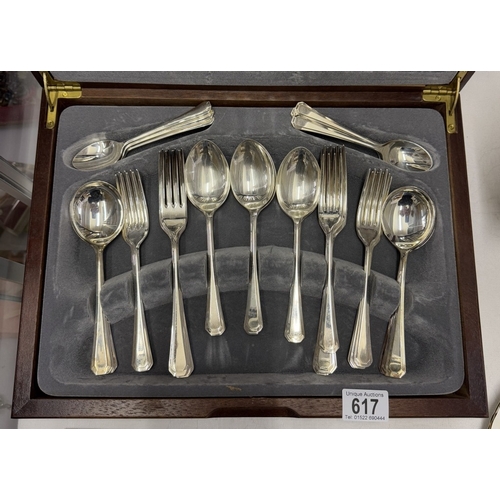 617 - A cased canteen of cutlery