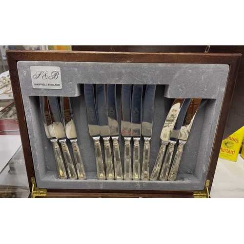 617 - A cased canteen of cutlery