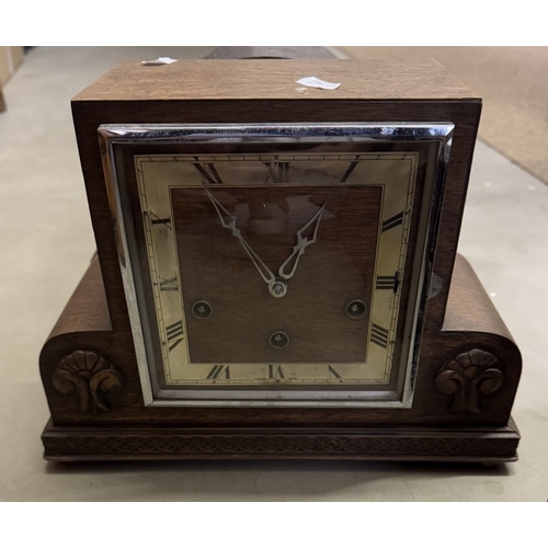 626 - 3 mantle clocks including Napoleon hat style & pendulums etc.