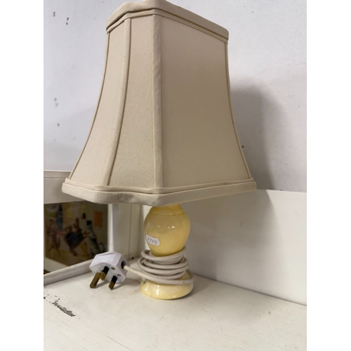 568 - A pair of vintage polished stone table lamps