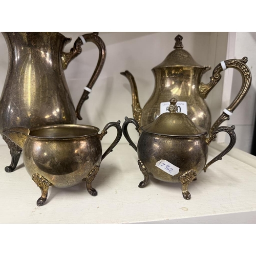 570 - A 4 piece vintage silver plate tea / coffee set