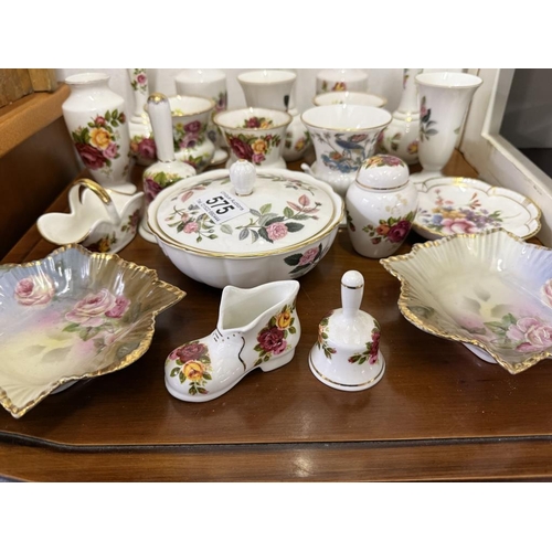 575 - A good selection of floral decorated china