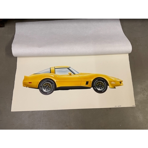 615 - A portfolio of Ken Rush car related pictures & other items