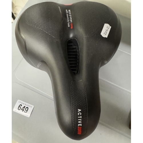 649 - An Active Zone bicycle seat appears to be in new & unused condition