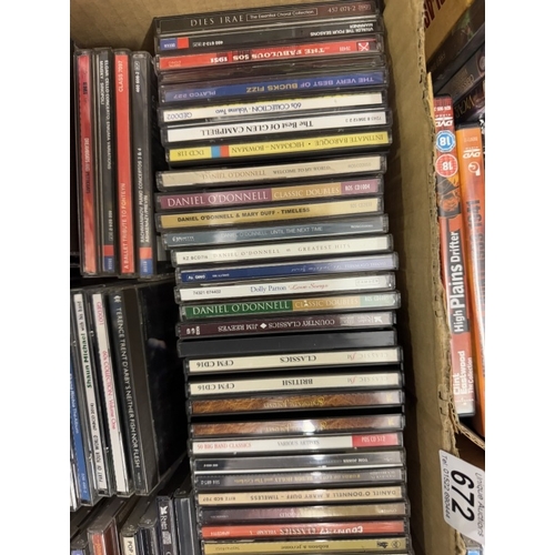 672 - A good lot of CD's & DVD's