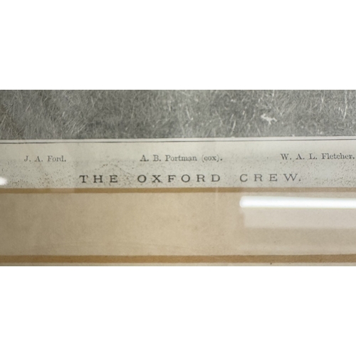 674 - A vintage photographic print of the Oxford crew 1893, crew named Oxford won