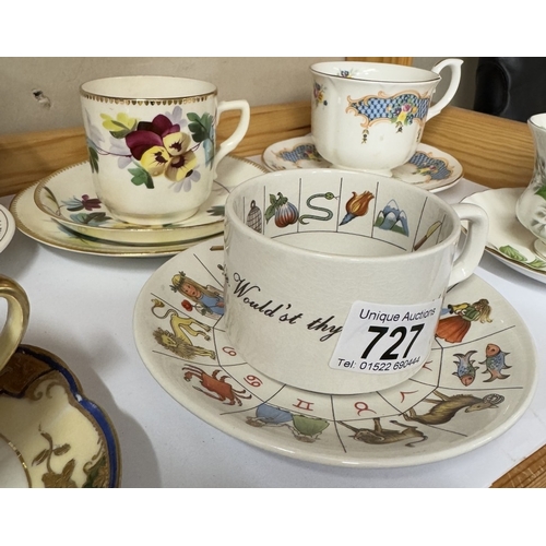 727 - A quantity of cups, saucers & trios