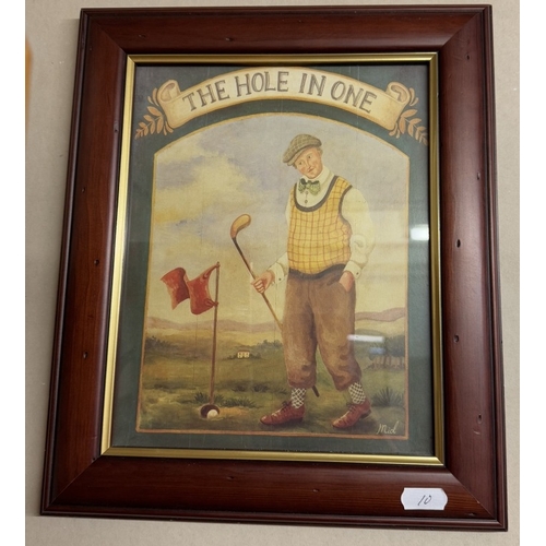 731 - 2 Nostalgic golfing prints