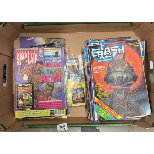 755 - A box of Sinclair & ZX spectrum magazines