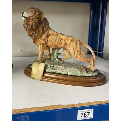 767 - A vintage Capodimonte  lion