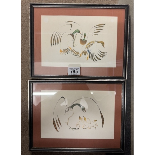 795 - 2 Prints by Eddy Cobiness of Canadian geese