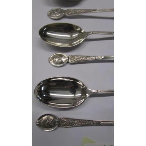 1038 - Eight silver R A F Small Arms Association tea spoon (won in a competition at Bisley 1955- 1962).