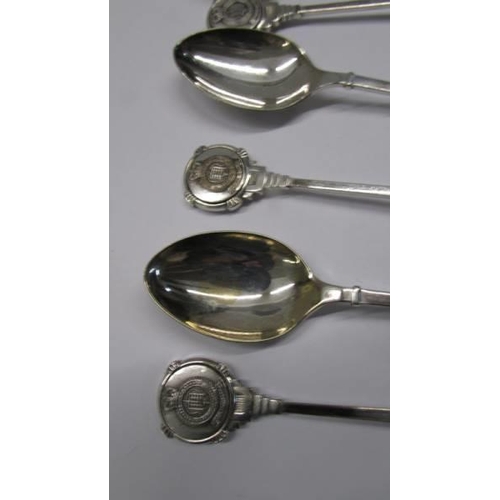 1039 - Six silver plate R A F Small Arms Association tea spoon (won in a competition at Bisley 1955- 1962).