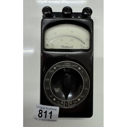 811 - A vintage Multavi II cased volt meter