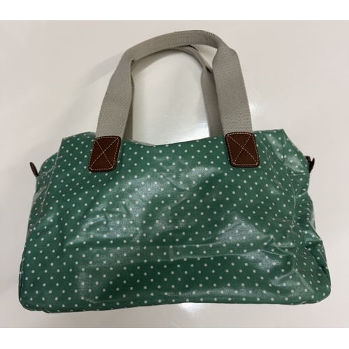 830A - A green polka dot Cath Kidston bag