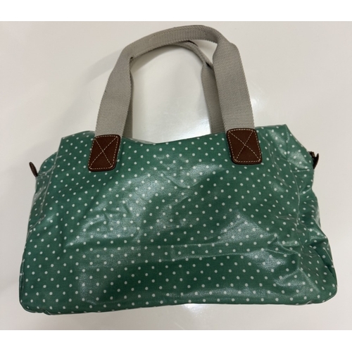 830A - A green polka dot Cath Kidston bag