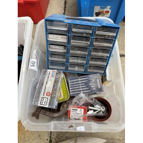 842 - Quantity of tools Including hack saw, screws etc