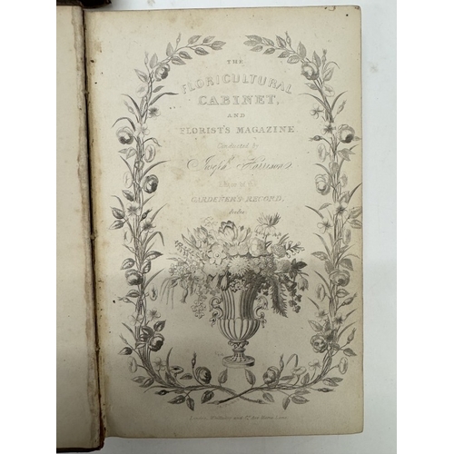 875 - A quantity of books including The Floricultural Cabinet Vol VI Jan - Dec 1838, Vol X Jan - Dec 1842,... 