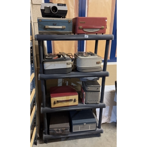 903 - A large collection of vintage reel to reel tape recorders etc