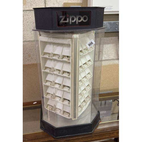 906 - A shop display cabinet for Zippo lighters.