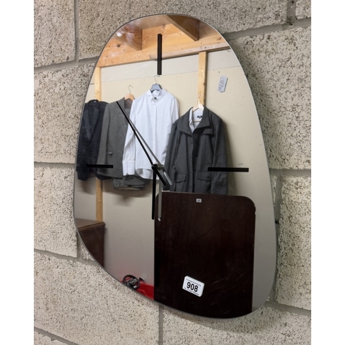 908 - A mirror wall clock