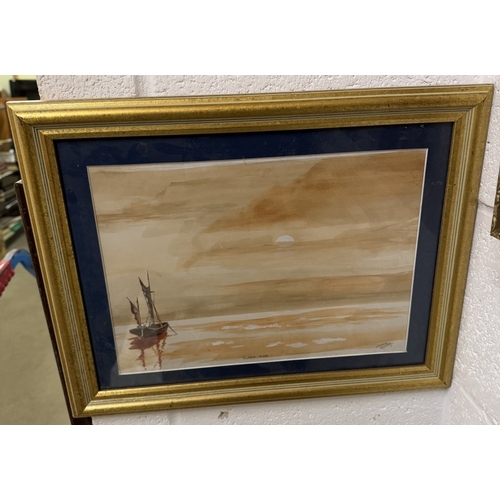 911 - A pair of framed and glazed watercolours signed Pemmis Wooddin.