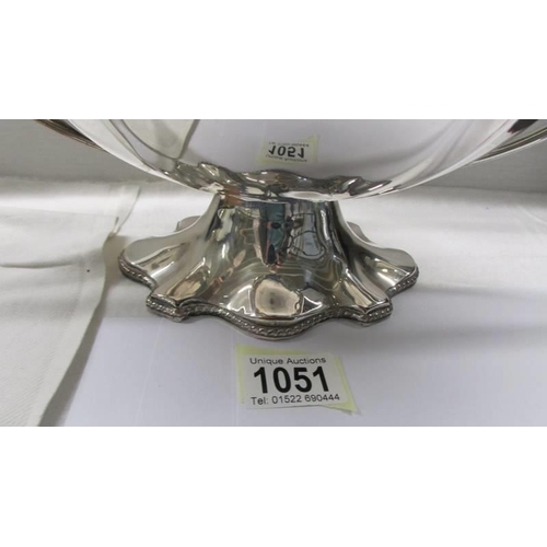 1051 - A magnificent twin handled silver plate soup tureen.