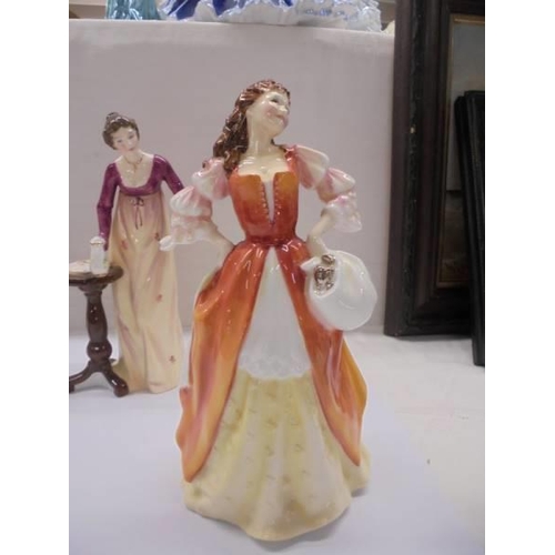 1205 - Five Royal Doulton Literary Heroines figurines including Elizabeth Bennett.