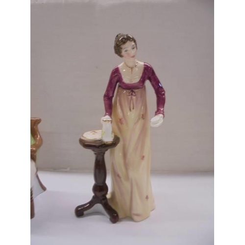 1205 - Five Royal Doulton Literary Heroines figurines including Elizabeth Bennett.