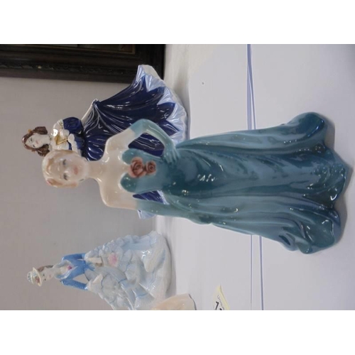 1206 - Five Coalport figurines including limited edition Masked Ball.