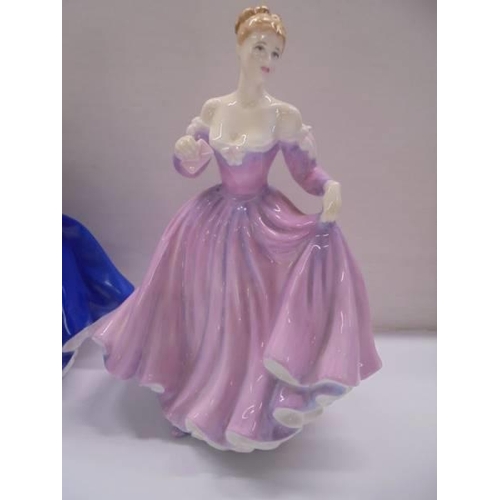 1208 - Five Royal Doulton figurines including Message of Love.