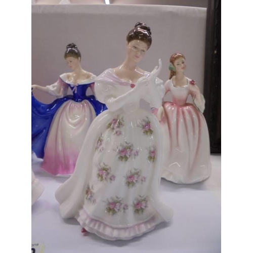 1209 - Five Royal Doulton figurines including Marie and Rachel.