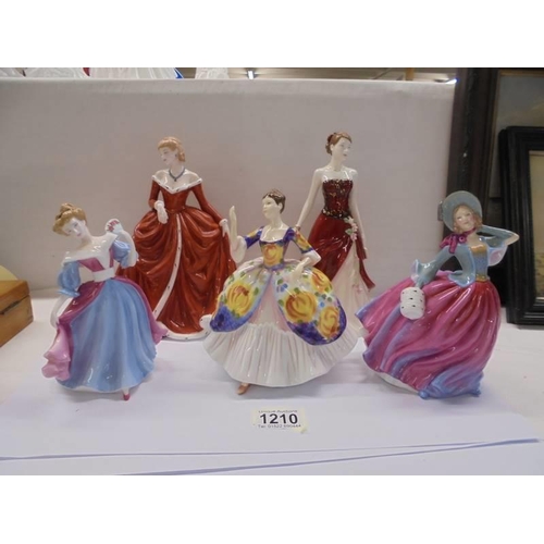 1210 - Five Royal Doulton Pretty Ladies figurines including Christine.