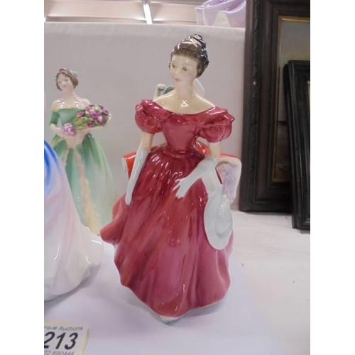 1213 - Six Royal Doulton figurines including Michelle and Winsome.