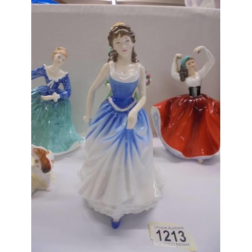 1213 - Six Royal Doulton figurines including Michelle and Winsome.