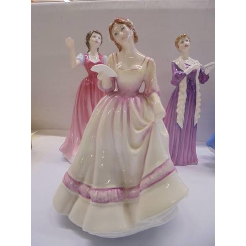 1215 - Five music related Royal Doulton figurines including Sweet Music.