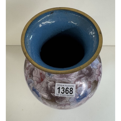 1368 - A Japanese Cloisonne vase