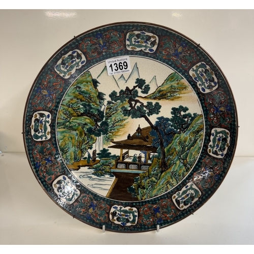 1369 - A Japanese Famille Verte plate/charger