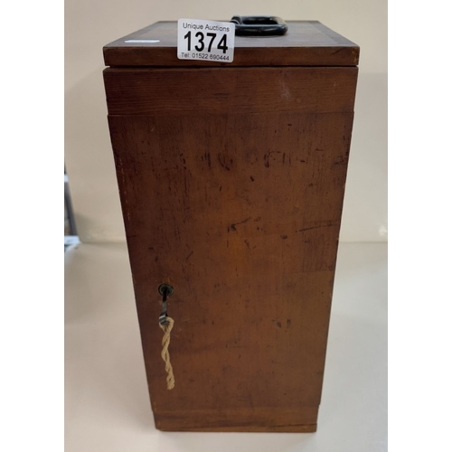 1374 - A cased Bausch & Lomb USA 310005 microscope