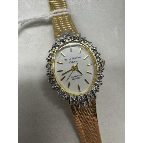 1104 - A cased Marcel Drucker USA ladies wrist watch.