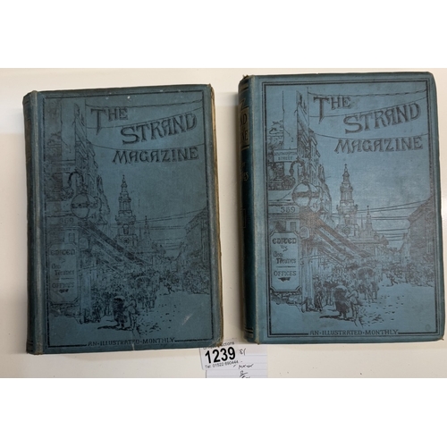 1239 - 6 bound volumes of Strand magazine including Sherlock Holmes 1898 Volume 15, 1893 January - June, 18... 