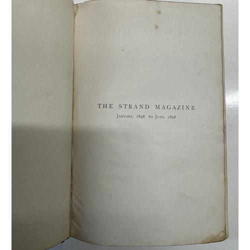 1239 - 6 bound volumes of Strand magazine including Sherlock Holmes 1898 Volume 15, 1893 January - June, 18... 