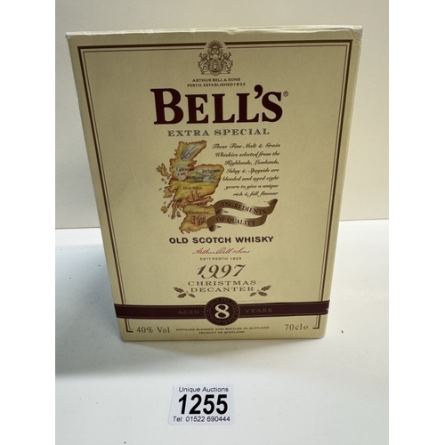 1255 - A boxed Bells whiskey decanter aged 8 years